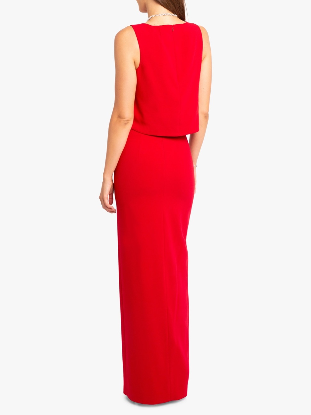 Black Halo Kacie Two Piece Maxi Dress Red Bonfire Women’s Size 10 Crop Top Skirt - Picture 2 of 11